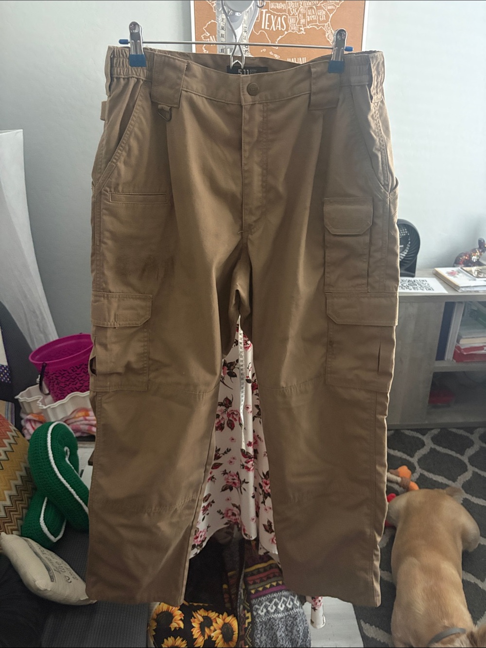 Men's Tan Cargo Pants - Durable Workwear